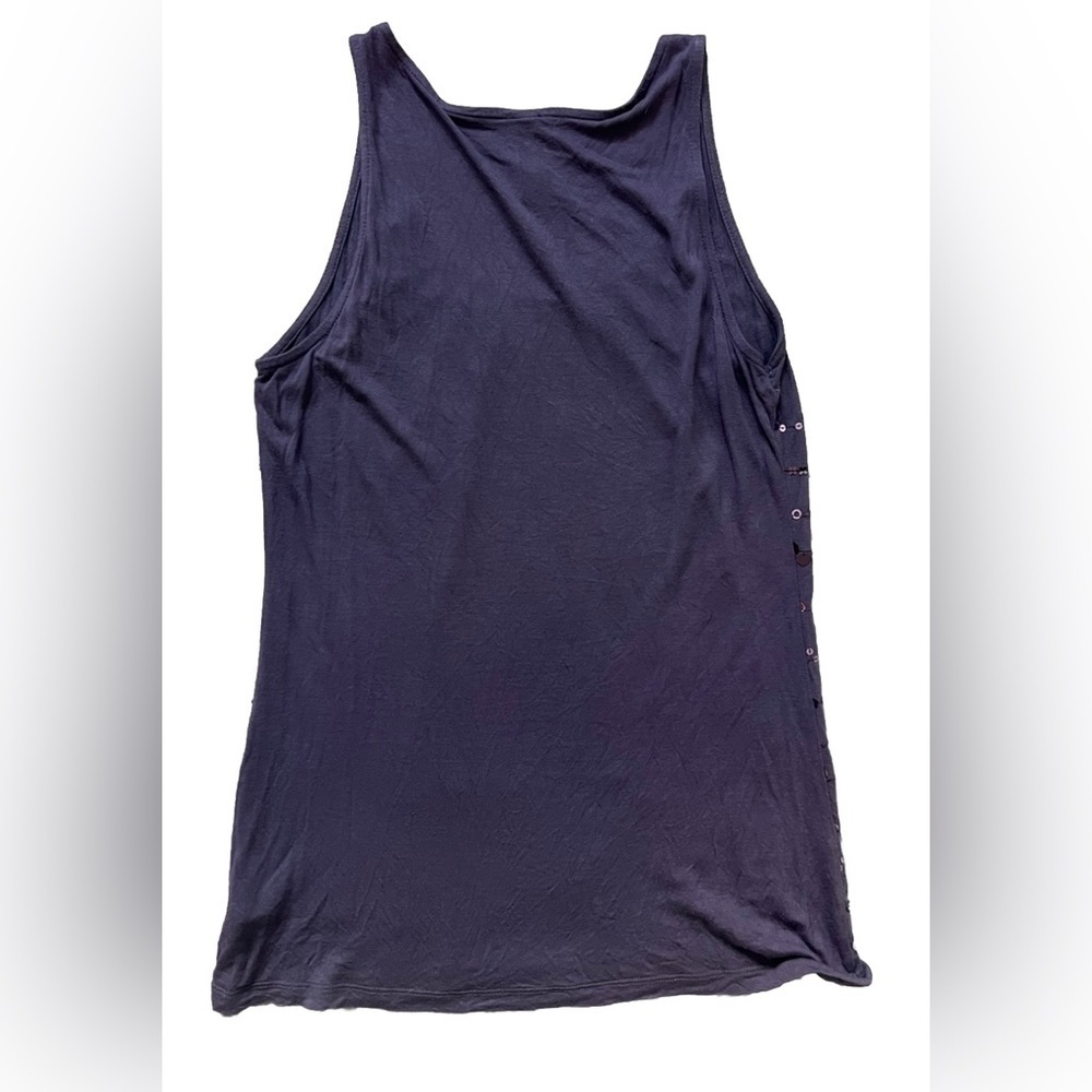 Kische Purple Sparkle Sequine Tank Top M - Picture 6 of 8
